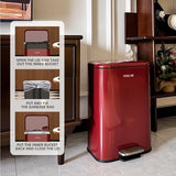 Stainless Steel Trash Bin for Kitchen Living Room Bedroom Commercial Restaurant Office