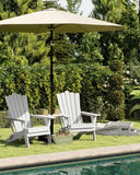GREENVINES Folding-Adirondack-Chairs-Set-of-2 | HDPE Plastic | Throne Series | Fire Pit Chair | with Connecting Tray | Removable Table | All Weather | for Outdoor Patio Deck Poolside | White