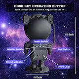 Astronaut Star Galaxy Projector - ASTRAEA Space Starry Night Light Nebula Ceiling Projection Lamp with Timer and Remote for Kids Adults Bedroom