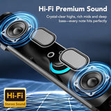 aowoka Computer Speakers, USB Powered PC Speakers, Hi-Fi Stereo Computer Sound Bar with Bluetooth & 3.5mm Aux