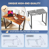 DUMOS 32 in Small Computer Desk for Home Office, Modern Study Work Table Simple Style, Rust