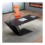 zhongxlla Standing Desk, Black Office Executive Desk, Modern Wood Writing Workstation