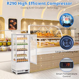 Commercial Countertop Pastry Display Refrigerator, 3.5 Cu.Ft Cake Display Case with LED Lighting