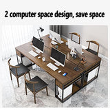 IKVODEOS Computer Desk Double seat Solid Wood Computer Desk