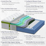 King Size Mattress 12 Inch, Luxury Hotel King Hybrid Mattress in a Box