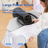 1800W Steam Press with 5 Fabric Settings Language Conversion and Voice Prompts, Iron Press with Spray Bottle and Press Pad for Home Business