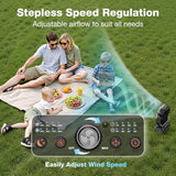 OGERY Camping Fan, Portable Fan Rechargeable with 20000mAh Battery, Stepless Speed Control, Fast Charging, Remote & LED Lantern for Tent, Travel, Car Camping, Camping Essentials