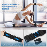 BECOJADDE Ankle Weights Set of 2 (1 lb Each) Adjustable Wrist Weights for Women Men Wearable Arm Leg Weight for Pilates, Running, Walking, Workout, Yoga, Black