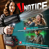 Leaf Blower Cordless Ecarke Portable Dust Cleaner, 800000RPM Handheld Brushless Turbo Jet Blower for Lawn Care, Patio Cleaning, Leaves with 2X 4.0Ah Battery, Charger, Storage Case Included