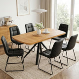 HIPIHOM Extendable Dining Table Set for 6 People
