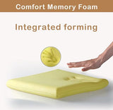 Augld Square Chair Seat Cushion Memory Foam Chair Cushion for Kitchen, Dining,Office or Car 18x18 in Coffee