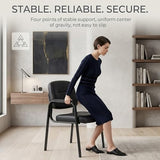 Office Reception Guest Chair Set of 6, Waiting Room Chair, Desk Chair No Wheels