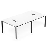 Tangkula 8 FT Conference Table, 95" x 48" Rectangle Office Computer Desk with Heavy-Duty Metal Frame
