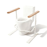 Toilet Safety Rails for Seniors - Toilet Safety Frame with Nighttime Reflective Armrests & Base, 3-Speed Height Adjustment, Toilet Safety Frames & Rails Fits Most Toilets, 3-Hole Depth Adjustment