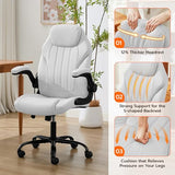 Ylzyxal Office Desk Chair, Ergonomic Computer Chair with Padded Flip-Up Arms
