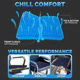 Gel Seat Cushions for Long Sitting- Extra Large & Ultra Thick(2 Inch) Orthopedic Chair Pad for Pressure Relief, Sciatica & Back Pain