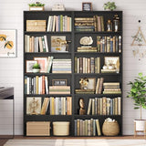FOTOSOK 6-Tier Open Bookcase and Bookshelf, Freestanding Display Storage Shelves