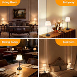 2 Pack Cordless Table Lamp, Battery Operated Lamp with 3 Color Temps and Stepless Dimming