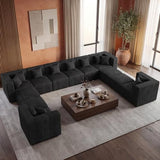 omfy Chenille Cloud Couch with Deep Seat, Sectional Couches for Living Room, No Assembly Required