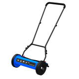 Lawnworld 16-Inch Reel Lawn Mower with Tool-Free Blade Adjustment, 5-Blade Manual Push Lawn Mower, 5-Position Height Adjustable Hand Push Reel Mower