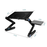 Adjustable Laptop Table for Bed Portable Lap Desk Foldable Stand Multifunctional Notebook Holder for Sofa Office
