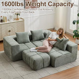 119" Boneless Couch, Cloud Sectional Couch with Deep Seat