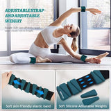 Ankle Weights Set of 2 (1 lb Each) Adjustable Wrist Weights for Women Men Wearable Arm Leg Weight for Pilates, Running, Walking, Workout, Yoga, Deep Emerald