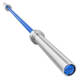 RitFit Elite 7ft Olympic Barbell, Robust 45lb Barbell for Weightlifting and Powerlifting, Superior Olympic Bar with Exceptional 500lbs Load Capacity, Weight Bar for 2” Standard Plates Sliver/Blue