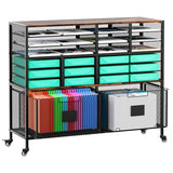 EasyPAG Rolling Cart with 2 Storage Drawer, Under Desk Filling Cabinet with Mail Sorter
