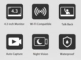 Outdoor Video Doorbell Camera Wireless 1080P with Screen for Home Office