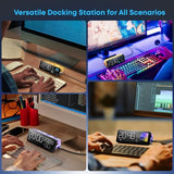 Laptop Docking Station, 7-in-1 USB C Docking Station with Screen, Multiple Built-in Apps