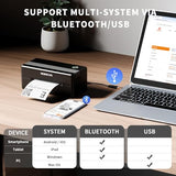 Rongta 4x6 Bluetooth Thermal Shipping Label Printer, Wireless Shipping Label Maker for Amazon FBA, Shopify