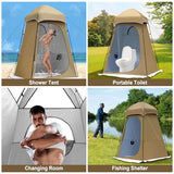 Camping Shower Tent, 7.9 FT Extra Tall Oversize Privacy Tent, Portable Outdoor Bathroom Toilet Tents with Floor, Easy Set Up Privacy Shelter for Dressing, Hiking, Fishing, UPF50+