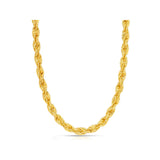 ONTHOLOGIE Gold Vermeil 8 mm Rope Chain Necklace for Women - 22 Inch 18k Gold Vermeil Sterling Silver 925K Necklace, Trendy Gifts and Necklaces for Her
