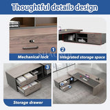 L-Shape Modern Executive Desk, L-Shape Office Executive Desk