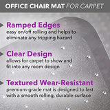 Office Chair Mat for Carpet – Computer Desk Chair Mat for Carpeted Floors (36” x 48”) OFM