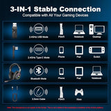 Wireless Gaming Headset for Nintendo Switch丨OLED丨Lite, Bluetooth 5.4 Gaming Headphones with Noise Cancelling Microphone