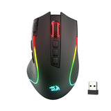 Wireless Optical Mouse with 9 Programmable Buttons & 7 Backlit Modes, BT & 2.4G Wireless