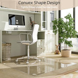 GLSLAND Irregular Tempered Glass Floor Mat - 36" x 48" Office Chair Mat for Carpet Clear Duty Hard, Clear