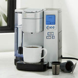 Cuisinart Coffee Maker, Single Serve 72-Ounce Reservoir Pod Coffee Machine, Programmable Brewing & Hot Water Dispenser, 3 Cup-Size Settings, Stainless Steel, SS-10P1, Silver