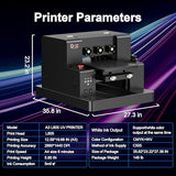 DXZ A3 UV Printer,Automatic L805 UV Flatbed Cylinder Printer with Varnish