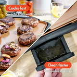BELLA Electric Ceramic Titanium Griddle, Make 10 Eggs At Once, Healthy-Eco Non-stick Coating, Hassle-Free Clean Up, Large Submersible Cooking Surface, 10.5" x 20", Copper/Black
