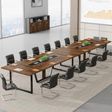 Tribesigns 8FT Conference Table Set of 2, Large Meeting Podcast Table for 10 People