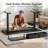 OffiGo U Shaped Electric Standing Desk with Drawers, 55 Inch Height Adjustable Desk
