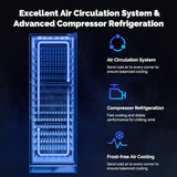 ROVSUN 171 Bottles Wine Cooler Refrigerator, 24'' Built-in Wine Fridge with Compressor & Fan-forced