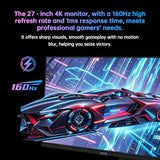 KTC 27 Inch 4K Gaming Monitor, UHD 160Hz 3840x2160 Fast IPS Compute Monitor
