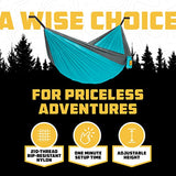 Wise Owl Outfitters Camping Hammock - Portable Hammock Double Hammock Camping up to 500lbs, Accessories for Outdoor, Indoor w/Tree Straps, Double Blue & Grey