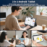 10 inch Android 15 Tablet, 2026 Tablet with Keyboard, 24GB+256GB+2TB Expand