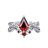 Oseew Garnet engagement ring sets(Garnet) Kite