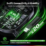 Laptop, Mac & Switch, Dual Low-Latency 2.4GHz USB/Type-C, Bluetooth Gaming Headphones with ENC Mic for Gamecube